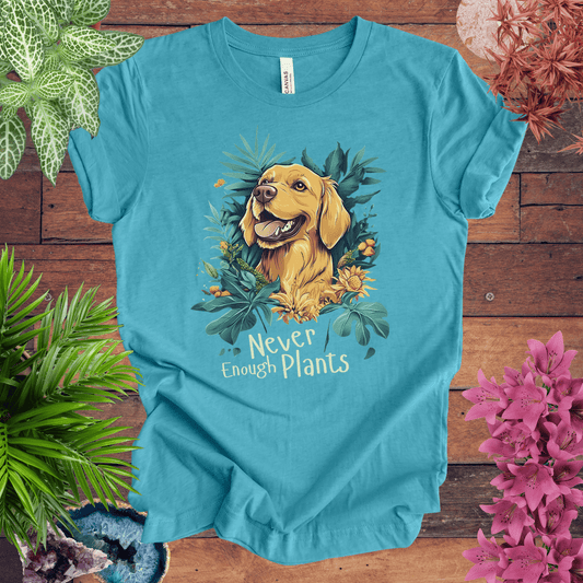 Printify T-Shirt Heather Aqua / S Never Enough Plants - Labrador Retriever Edition T-Shirt