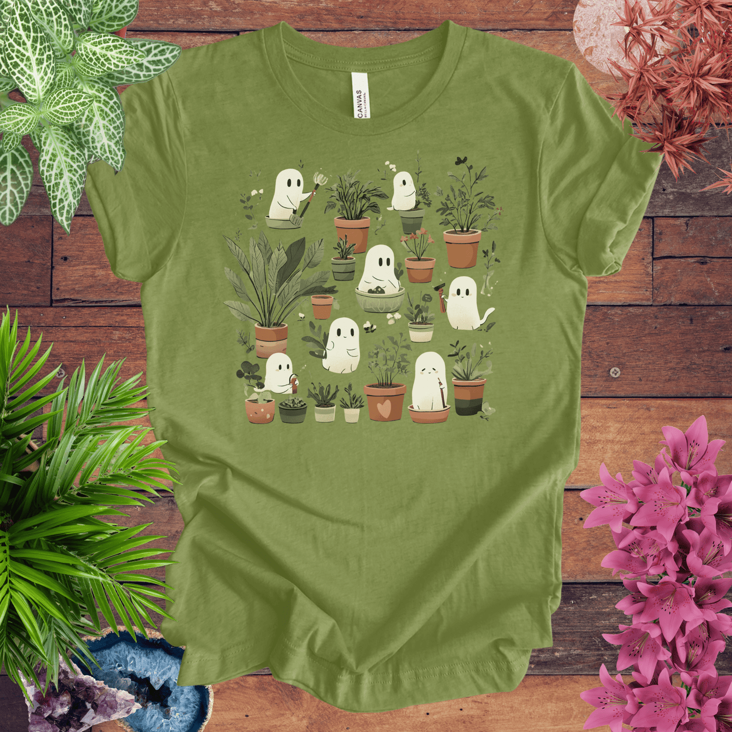 Printify T-Shirt Heather Green / S Boo-tanical Garden T-Shirt