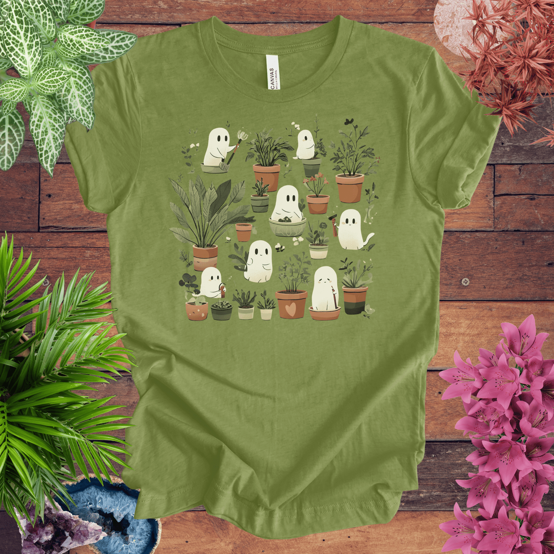 Printify T-Shirt Heather Green / S Boo-tanical Garden T-Shirt