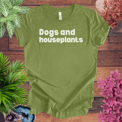 Printify T-Shirt Heather Green / S Dogs and Houseplants T-Shirt