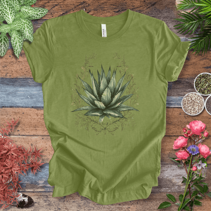 Printify T-Shirt Heather Green / S Elegant Agave Frame T-Shirt