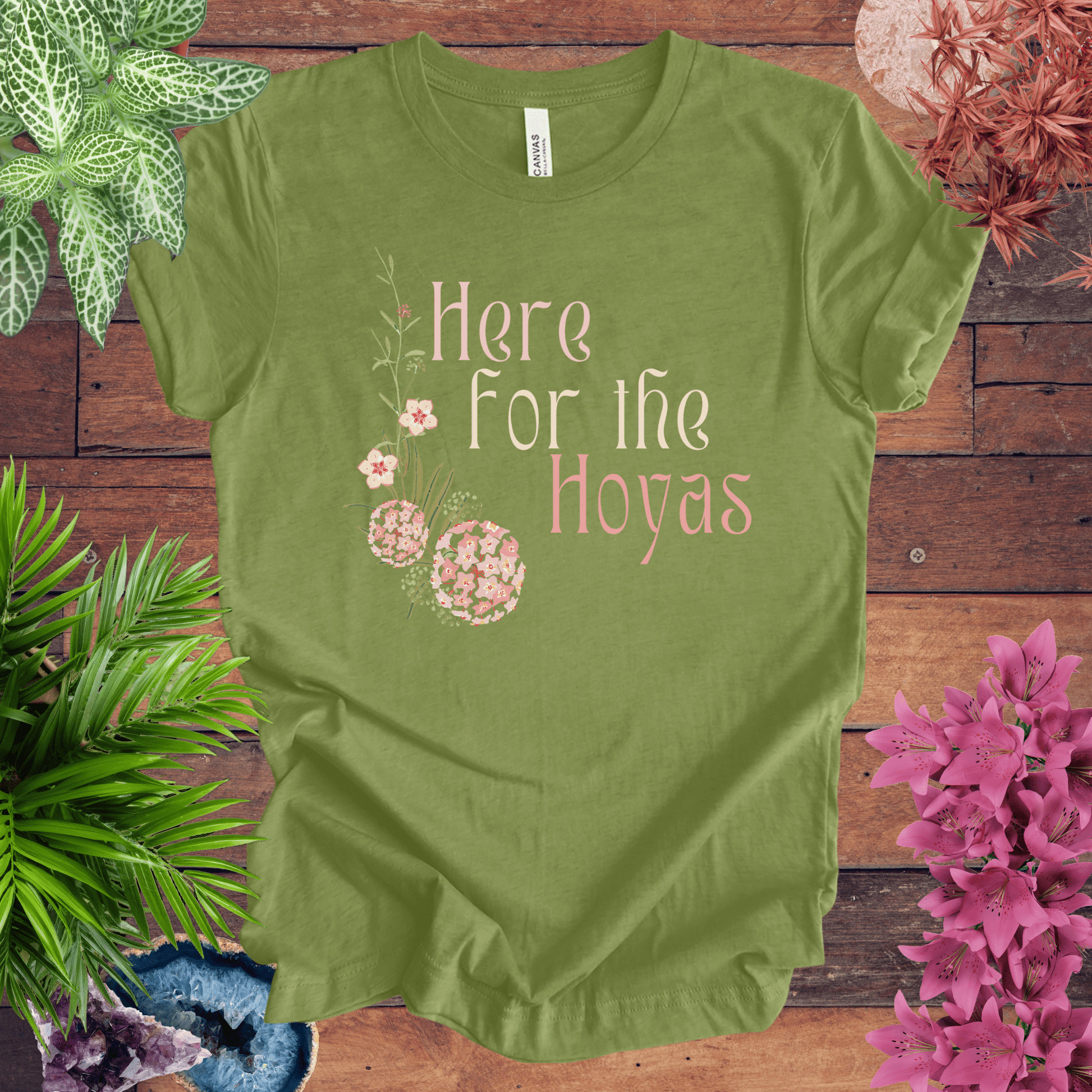 Printify T-Shirt Heather Green / S Here for the Hoyas T-Shirt