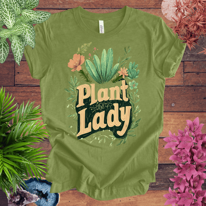 Printify T-Shirt Heather Green / S Plant Lady T-Shirt