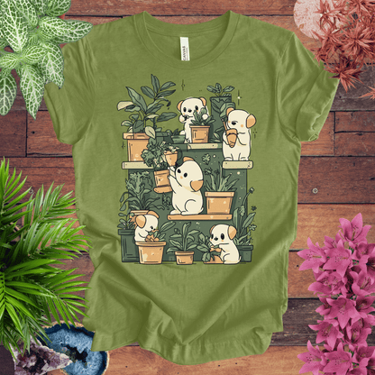 Printify T-Shirt Heather Green / S Puppy Gardeners - Potting Party T-Shirt