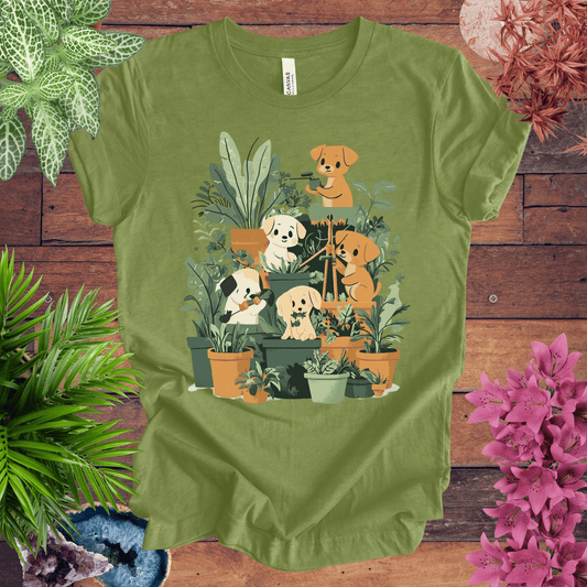 Printify T-Shirt Heather Green / S Puppy Plant Squad T-Shirt