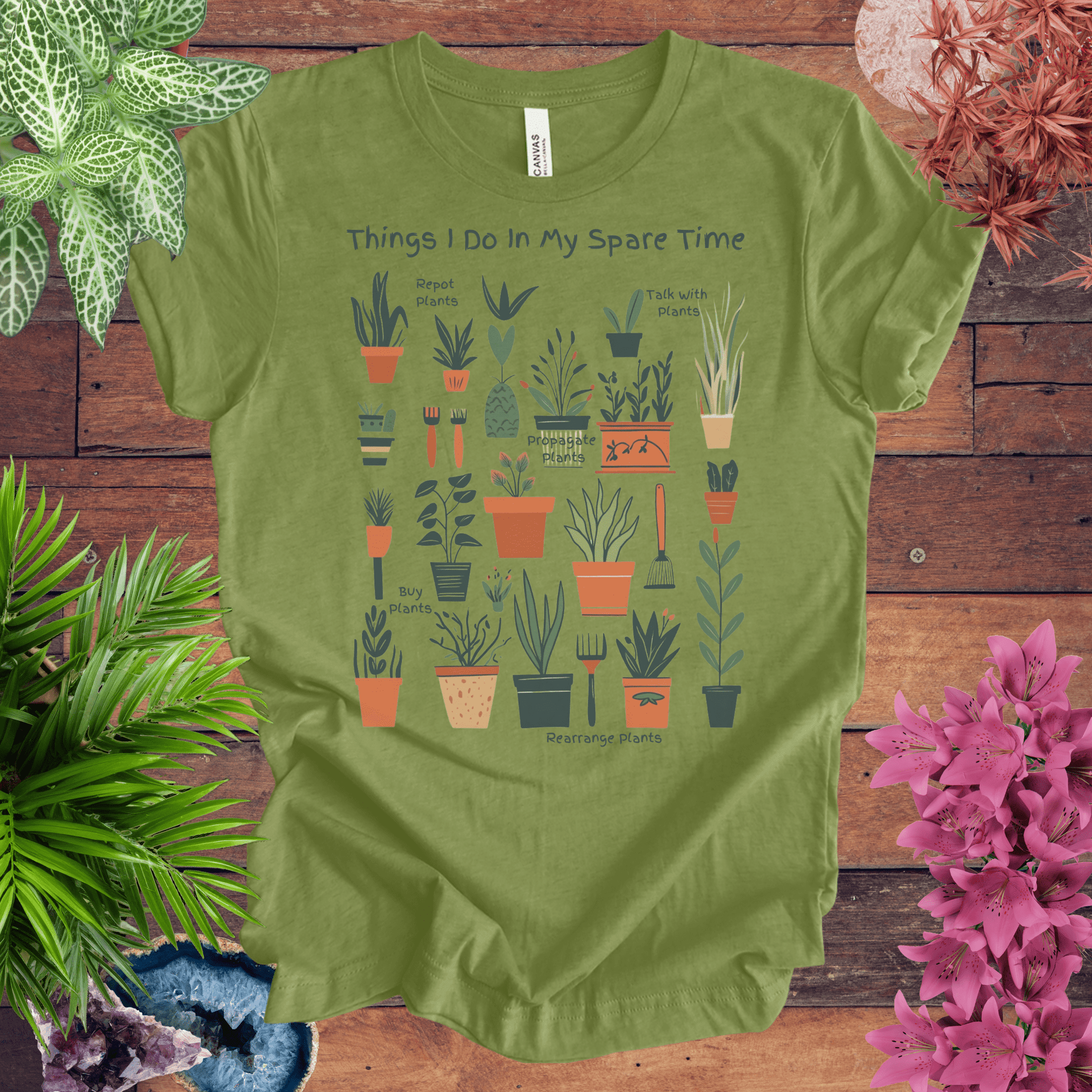 Printify T-Shirt Heather Green / S Things I Do in My Spare Time - Detailed Edition T-Shirt
