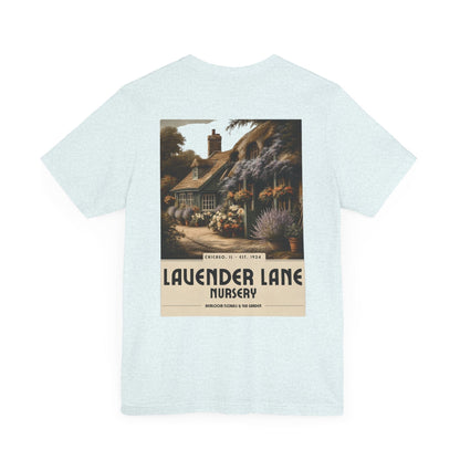 Printify T-Shirt Heather Ice Blue / S Lavender Lane Nursery Vintage Tee | Heirloom Floral T-Shirt
