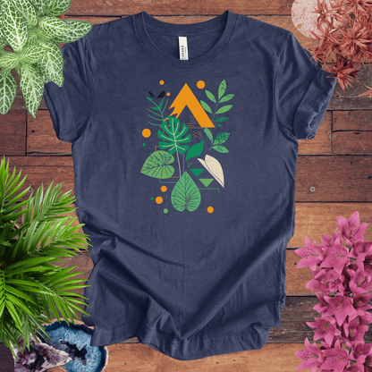 Printify T-Shirt Heather Navy / S Botanical Houseplant Modern T-Shirt