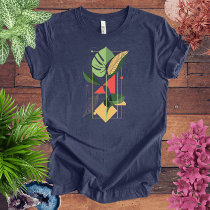 Printify T-Shirt Heather Navy / S Botanical Houseplant Retro T-Shirt