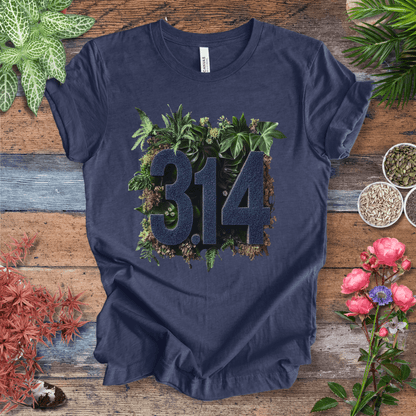 Printify T-Shirt Heather Navy / S Botanical Pi Day T-Shirt