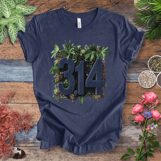 Printify T-Shirt Heather Navy / S Botanical Pi Day T-Shirt
