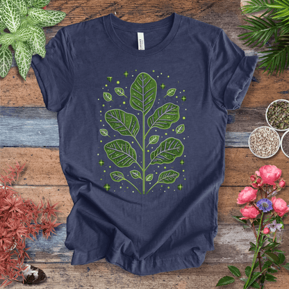 Printify T-Shirt Heather Navy / S Enchanted Fiddle Leaf Art T-Shirt