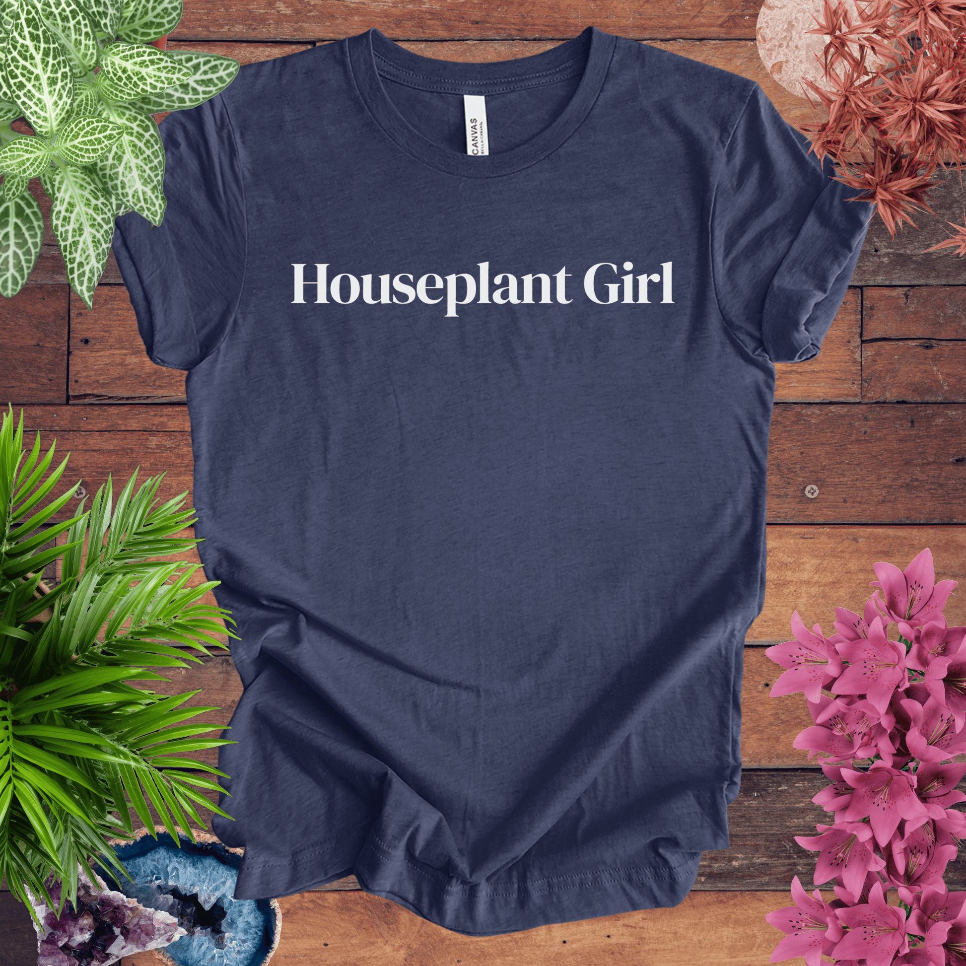 Printify T-Shirt Heather Navy / S Houseplant Girl T-Shirt
