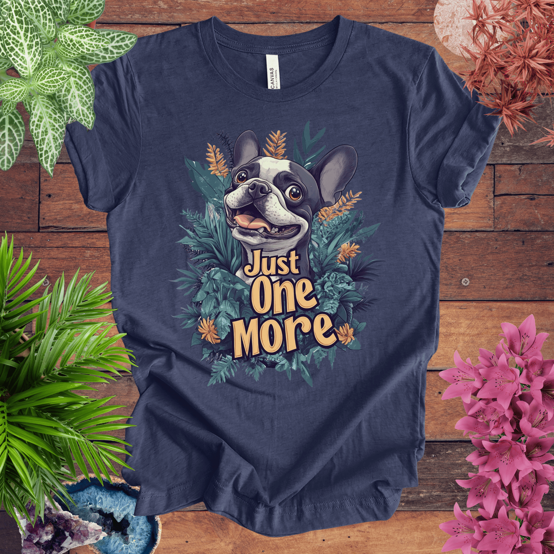 Printify T-Shirt Heather Navy / S Just One More - Boston Terrier Edition T-Shirt