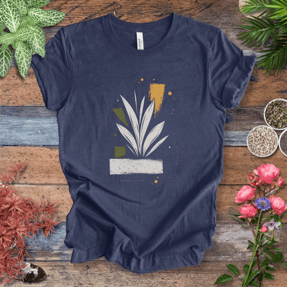 Printify T-Shirt Heather Navy / S Modern Botanical Art T-Shirt
