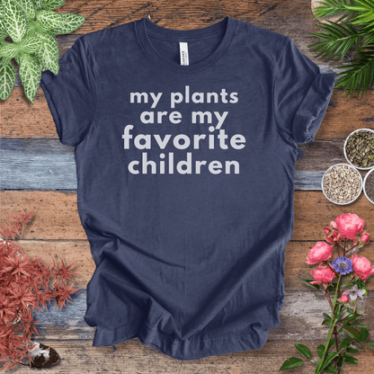 Printify T-Shirt Heather Navy / S My Plants Are My Favorite Children | Sassy Houseplant Tee