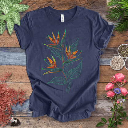 Printify T-Shirt Heather Navy / S Neon Paradise Bird of Paradise T-Shirt