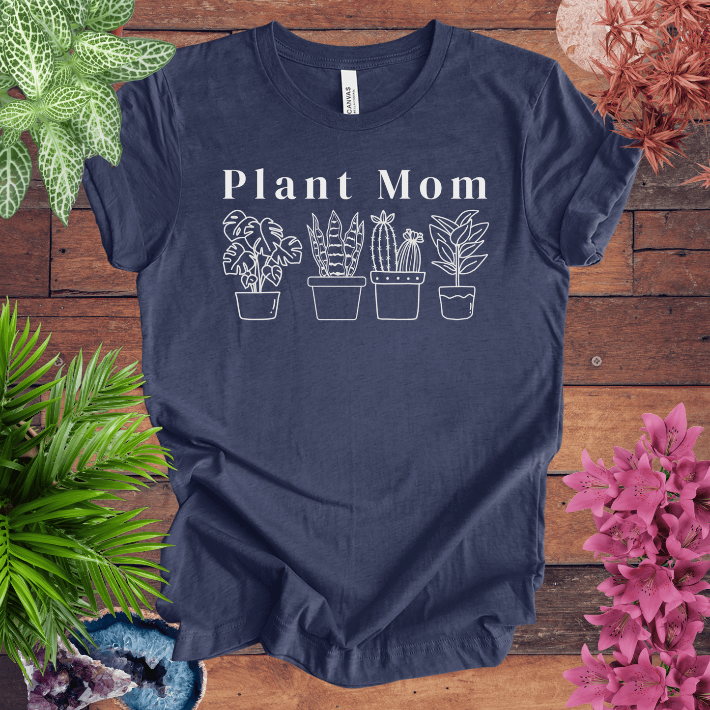 Printify T-Shirt Heather Navy / S Plant Mom T-Shirt