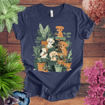 Printify T-Shirt Heather Navy / S Puppy Plant Squad T-Shirt