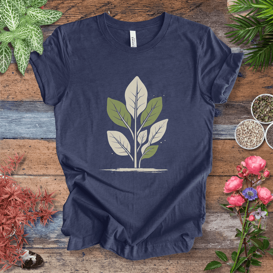 Printify T-Shirt Heather Navy / S Vintage Minimalist Fiddle Leaf T-Shirt
