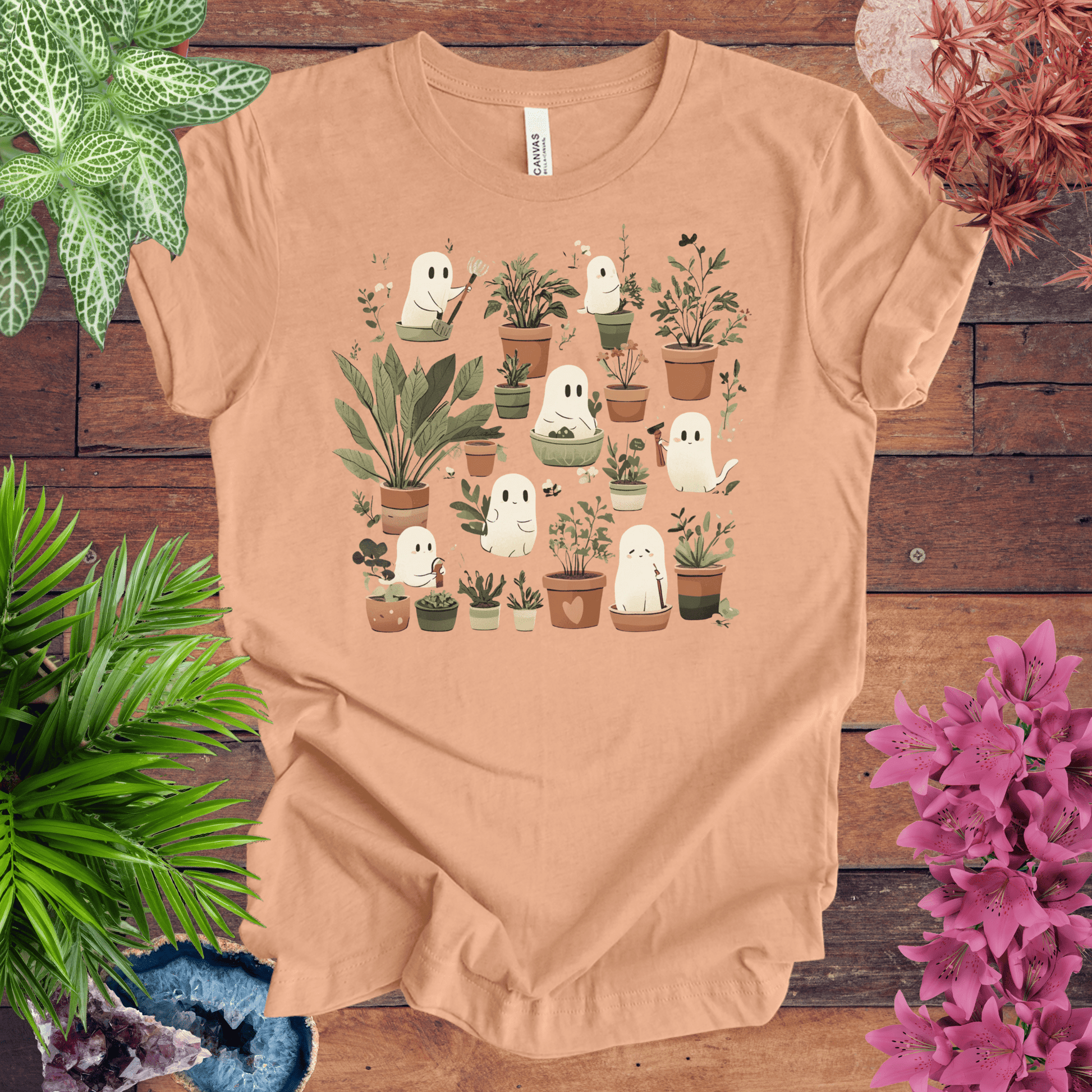 Printify T-Shirt Heather Peach / S Boo-tanical Garden T-Shirt