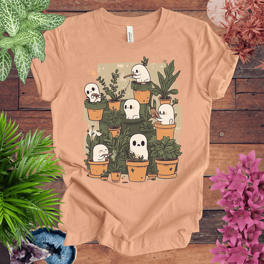 Printify T-Shirt Heather Peach / S Haunted Garden Vibes T-Shirt