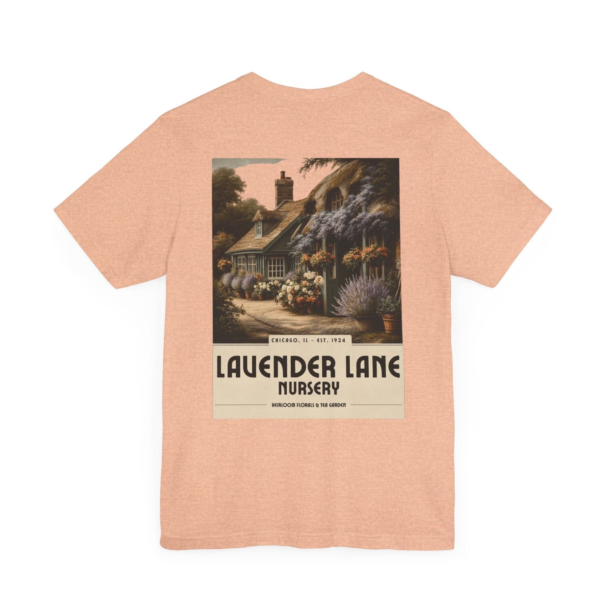 Printify T-Shirt Heather Peach / S Lavender Lane Nursery Vintage Tee | Heirloom Floral T-Shirt