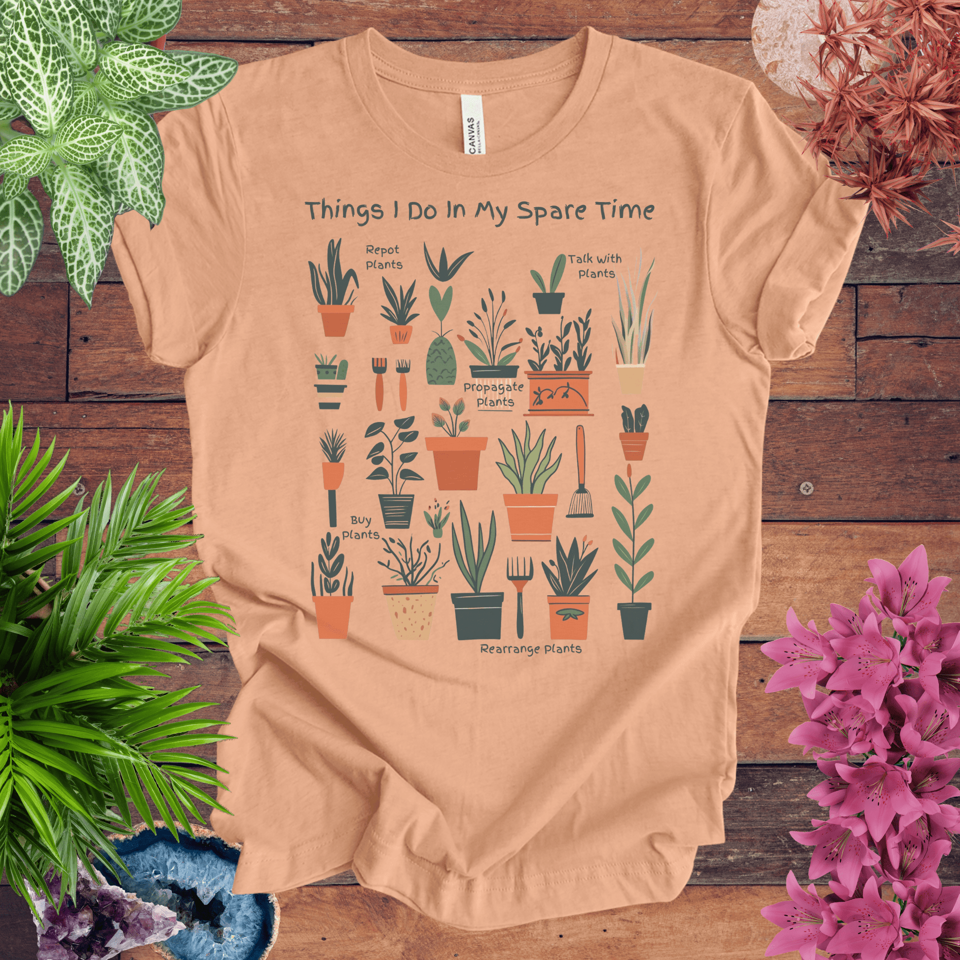 Printify T-Shirt Heather Peach / S Things I Do in My Spare Time - Detailed Edition T-Shirt