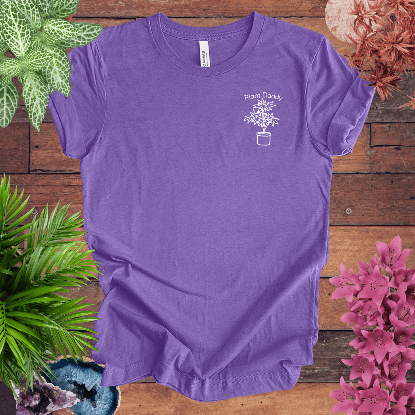 Printify T-Shirt Heather Team Purple / S Plant Daddy T-Shirt