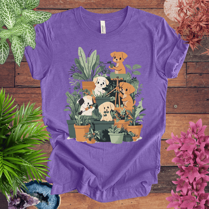 Printify T-Shirt Heather Team Purple / S Puppy Plant Squad T-Shirt