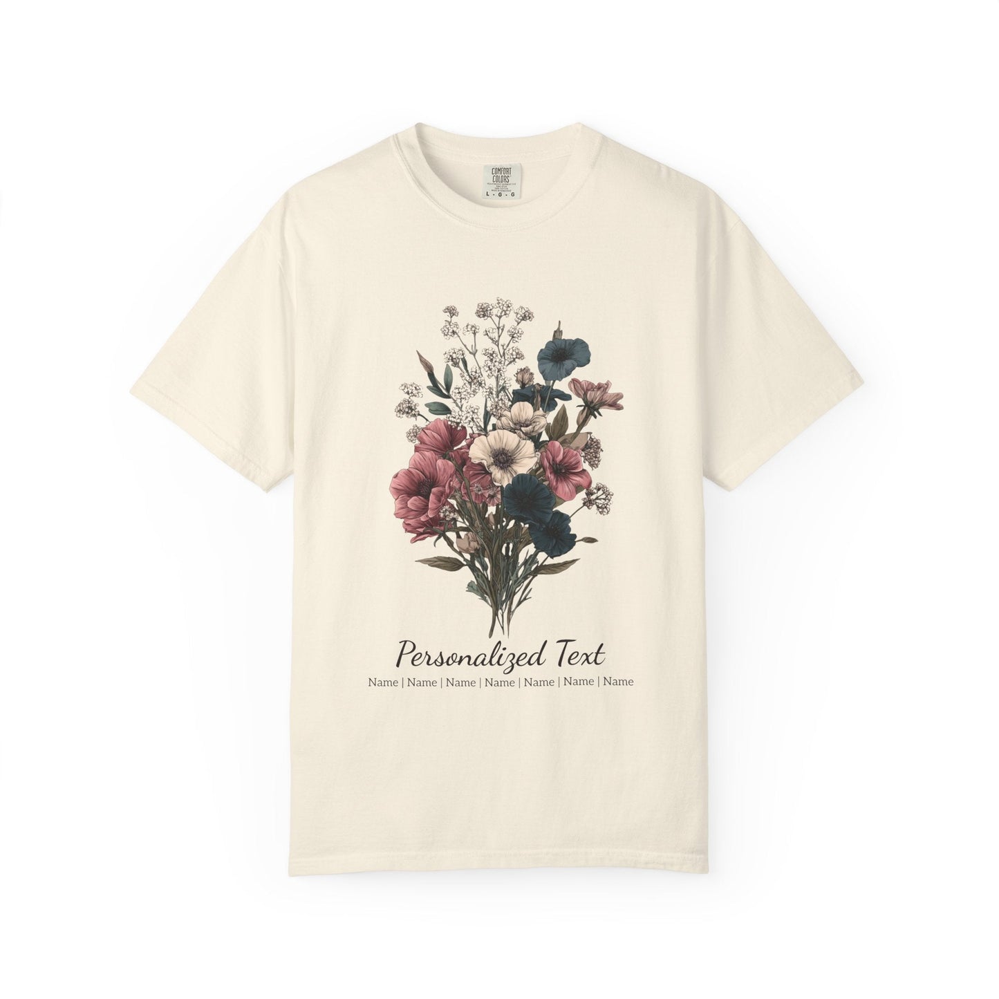 Printify T-Shirt Ivory / L Personalized Gardening T-Shirt – Custom Garden Bouquet Gift for Plant Lovers