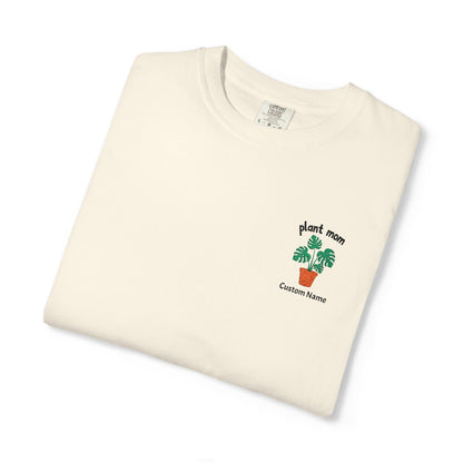 Printify T-Shirt Ivory / S Personalized Plant Mom T-Shirt – Custom Embroidered Plant Lover Gift