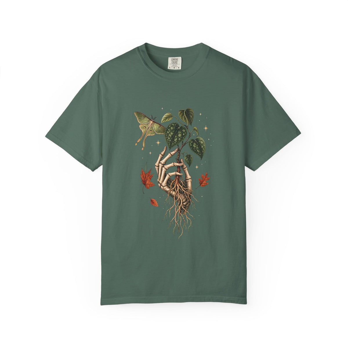 Botanical Vibes T-Shirt Ivory / XL Skeleton Hand Hoya T-Shirt - Gothic Propagation Art