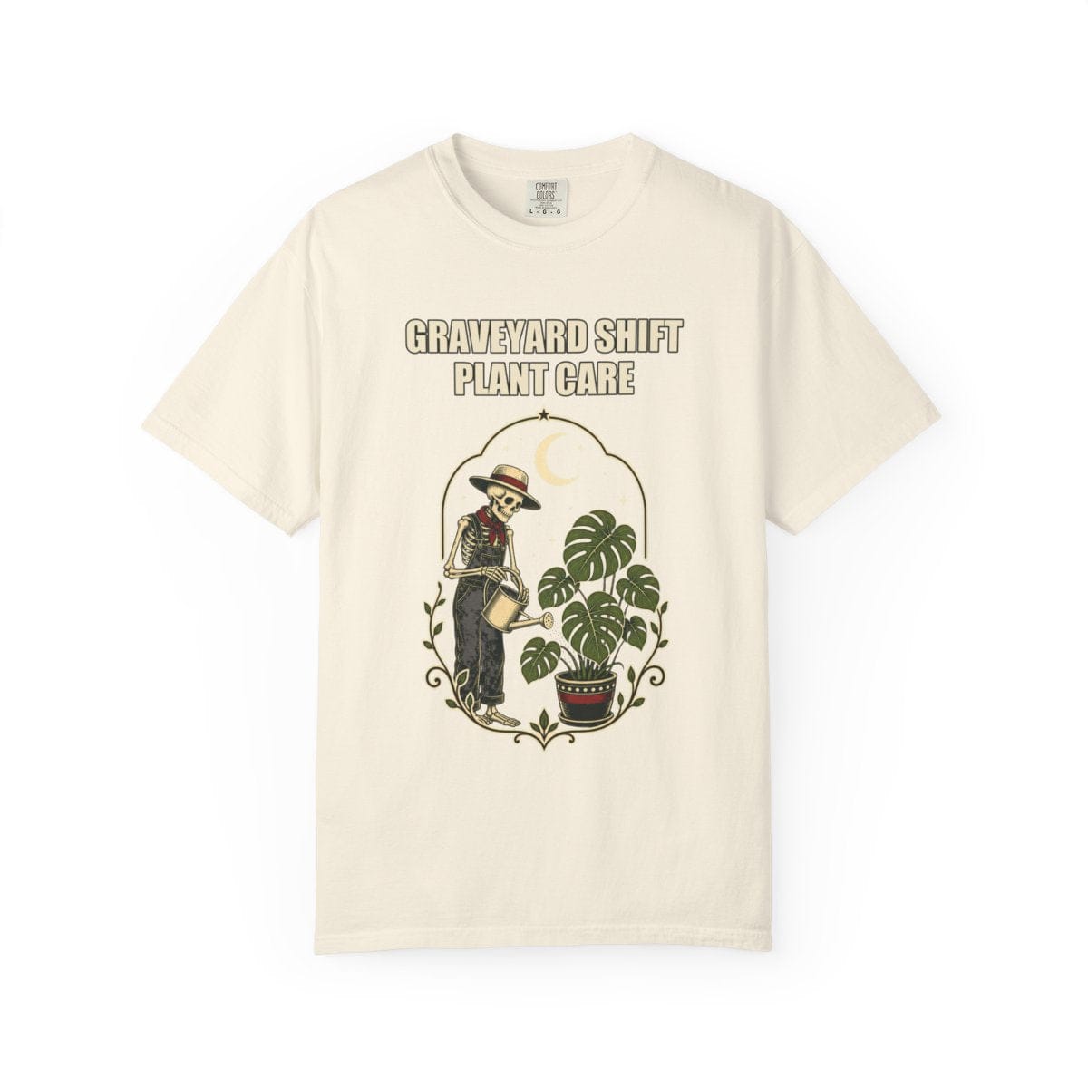 Botanical Vibes T-Shirt Ivory / XL Skeleton Plant Care Halloween Shirt - Gardener Gift