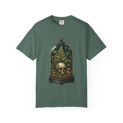 Botanical Vibes T-Shirt Ivory / XL Skull Terrarium Fern T-Shirt - Gothic Houseplant Art