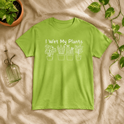 Printify T-Shirt Kiwi / S I Wet My Plants T-Shirt — Funny Plant Lover Tee for Gardeners