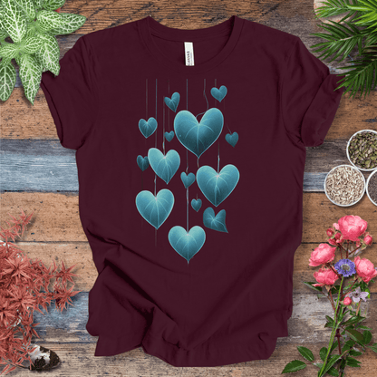 Printify T-Shirt Maroon / S Glowing Heartleaf Philodendron Plant Lover T-Shirt