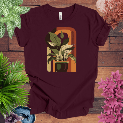 Printify T-Shirt Maroon / S Houseplants Retro Waves T-Shirt