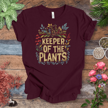 Printify T-Shirt Maroon / S Keeper of the Plants – Colorful Blooms Edition | Plant Lover Tee