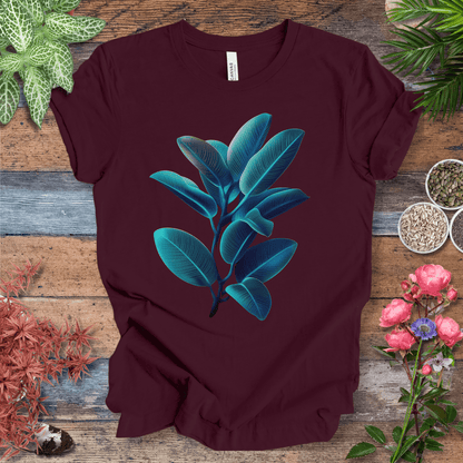 Printify T-Shirt Maroon / S Rubber Tree Plant Aesthetic T-Shirt