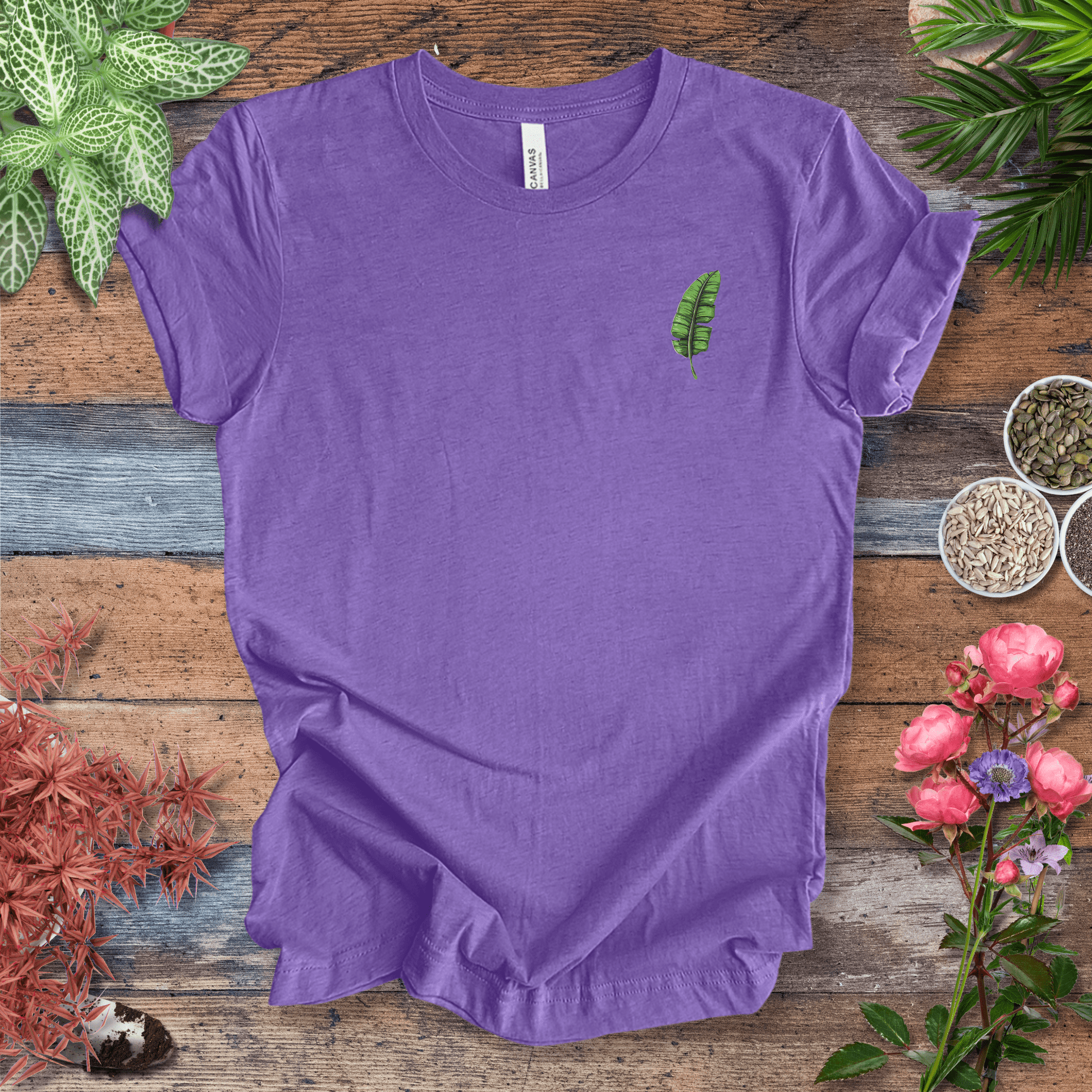 Printify T-Shirt Minimal Tropical Banana Leaf T-Shirt