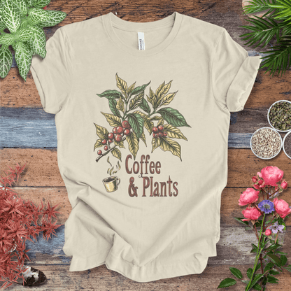 Printify T-Shirt Natural / S Coffee & Plants Botanical T-Shirt