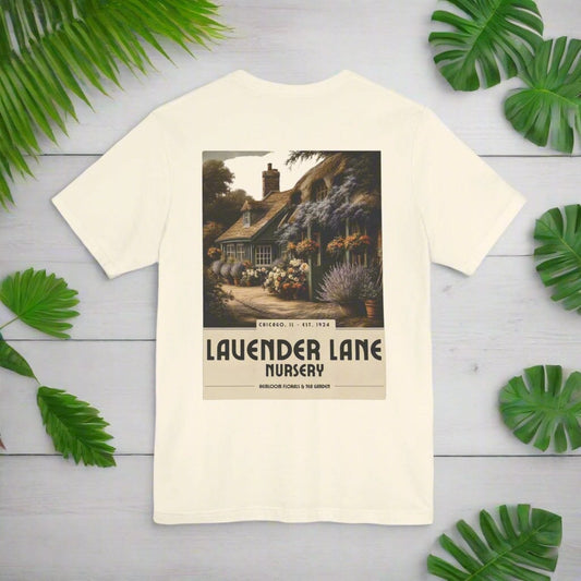 Printify T-Shirt Natural / S Lavender Lane Nursery Vintage Tee | Heirloom Floral T-Shirt