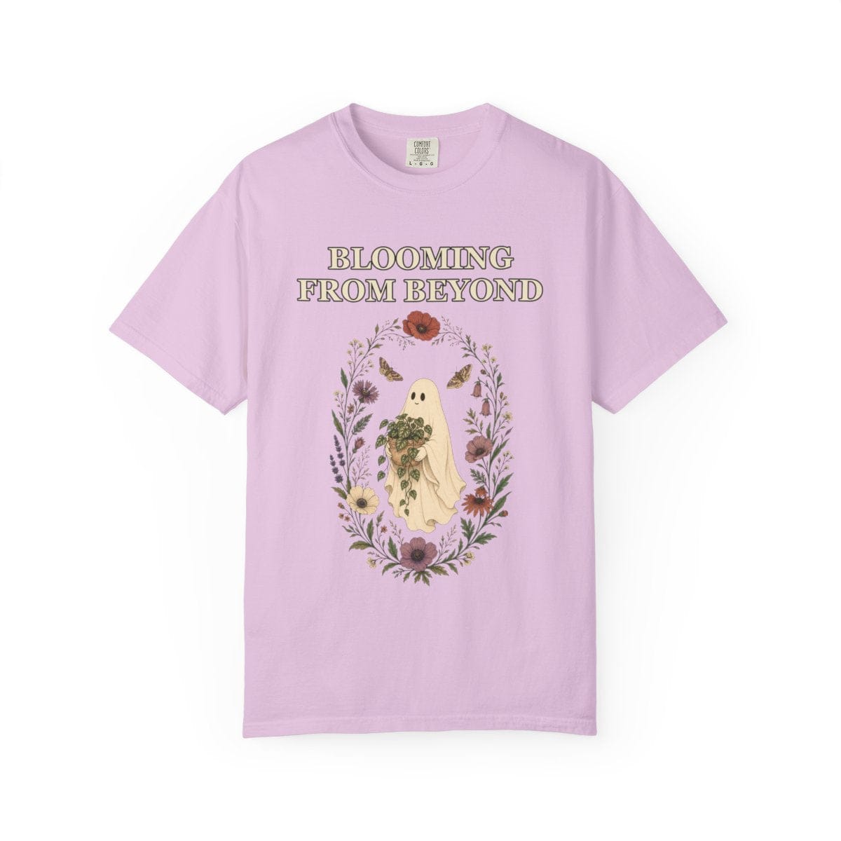 Botanical Vibes T-Shirt Orchid / S Floral Ghost Halloween Shirt - Cottagecore Plant Tee