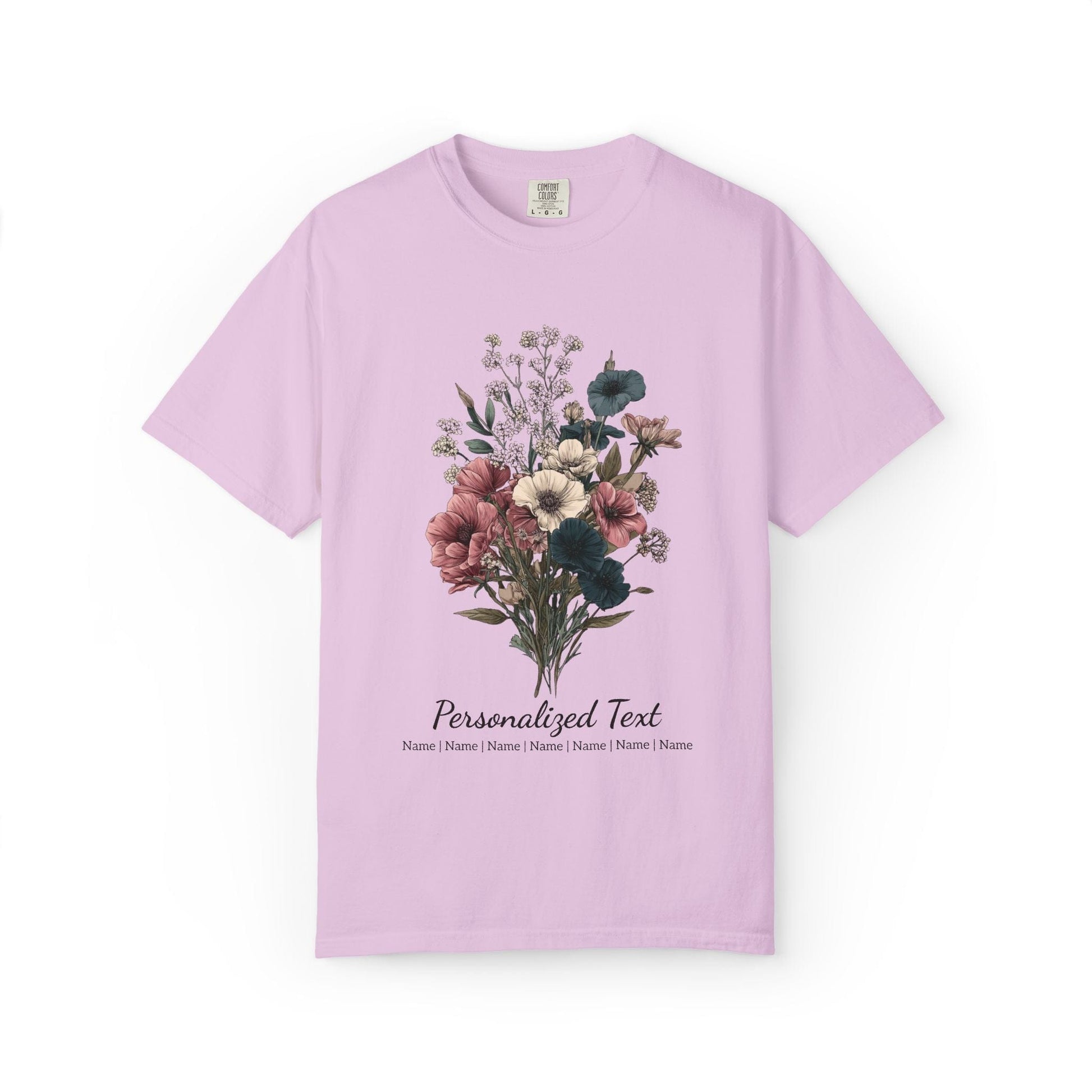 Printify T-Shirt Orchid / S Personalized Gardening T-Shirt – Custom Garden Bouquet Gift for Plant Lovers