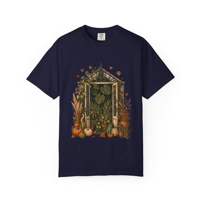 Botanical Vibes T-Shirt Pepper / L Harvest Greenhouse T-Shirt - Fall Houseplant Art