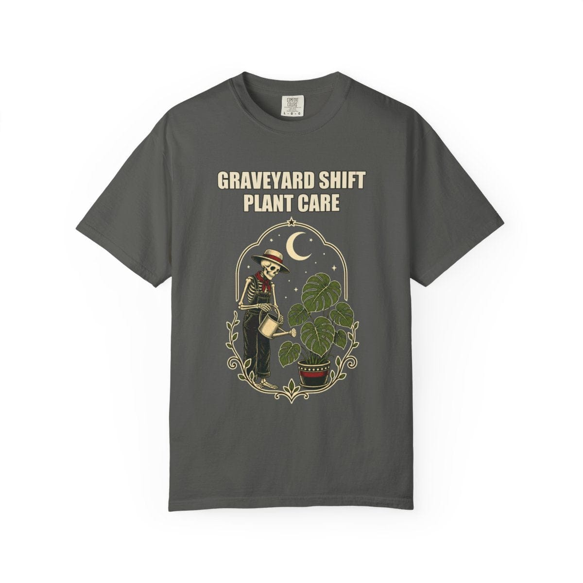 Botanical Vibes T-Shirt Pepper / L Skeleton Plant Care Halloween Shirt - Gardener Gift