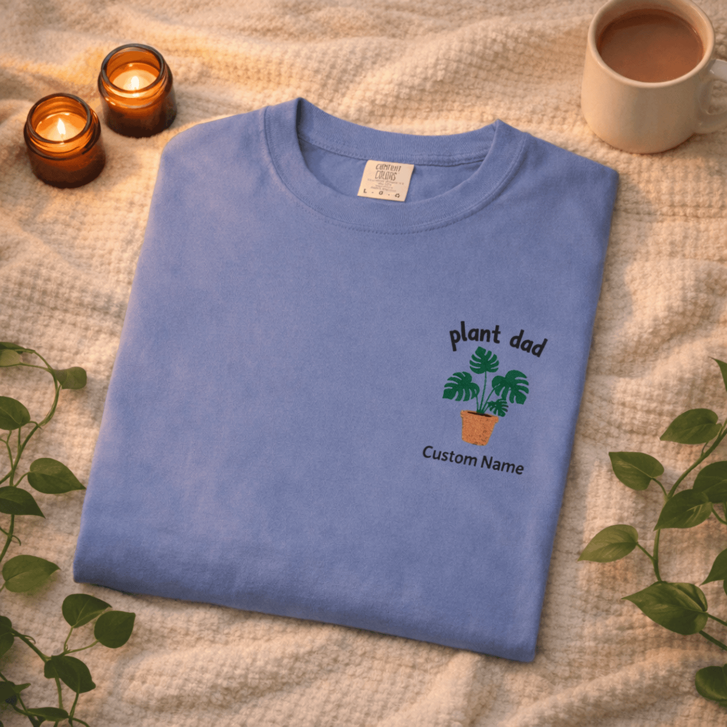 Printify T-Shirt Personalized Plant Dad T-Shirt – Custom Embroidered Plant Lover Gift