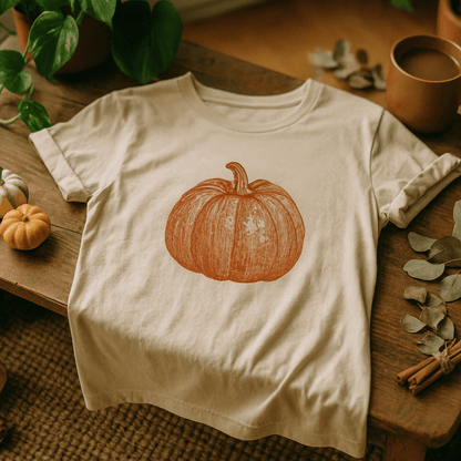 Printify T-Shirt Pumpkin Vibes Fall T-Shirt | Unisex Cotton Tee