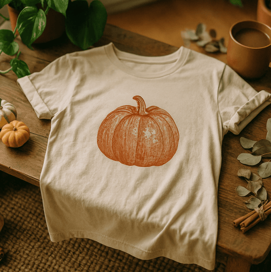 Printify T-Shirt Pumpkin Vibes Fall T-Shirt | Unisex Cotton Tee